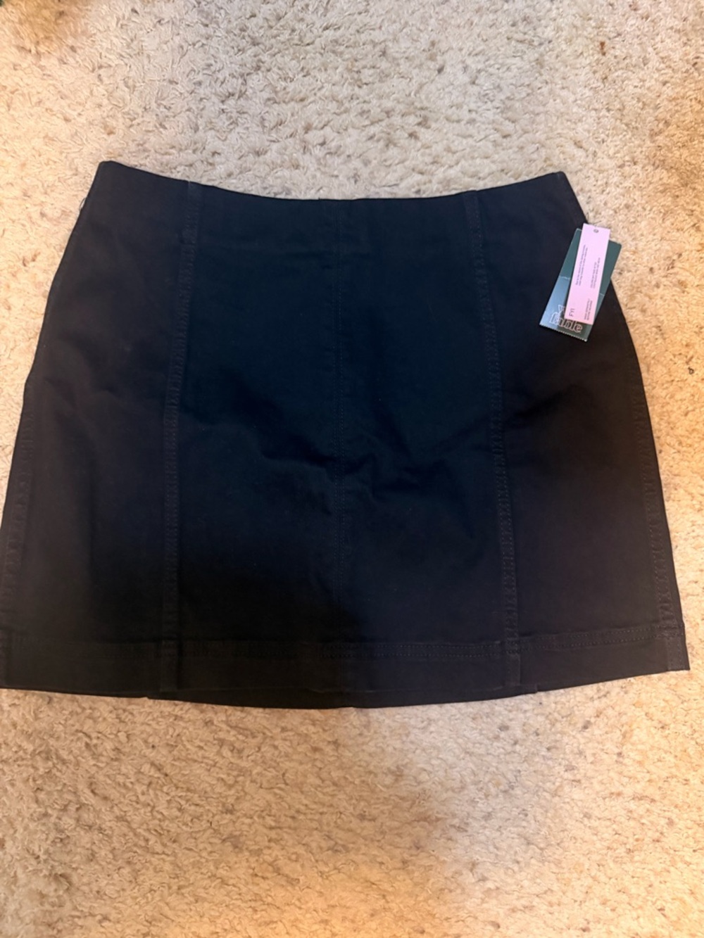 Wild Black Denim Mini Skirt